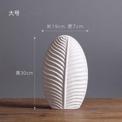 LeafDesign Keramikvase in Weiß | Zeitloses Blattmotiv | Wohnkultur | Verschiedene Größen