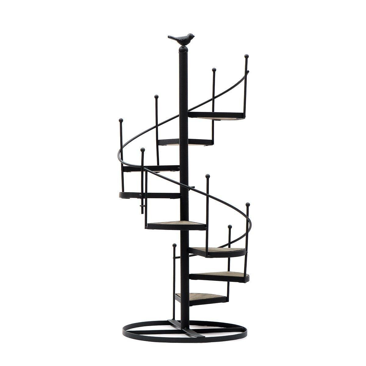 PlantSpire Eisen Pflanzenständer mit Spiraltreppe | Dekorativ und Praktisch
