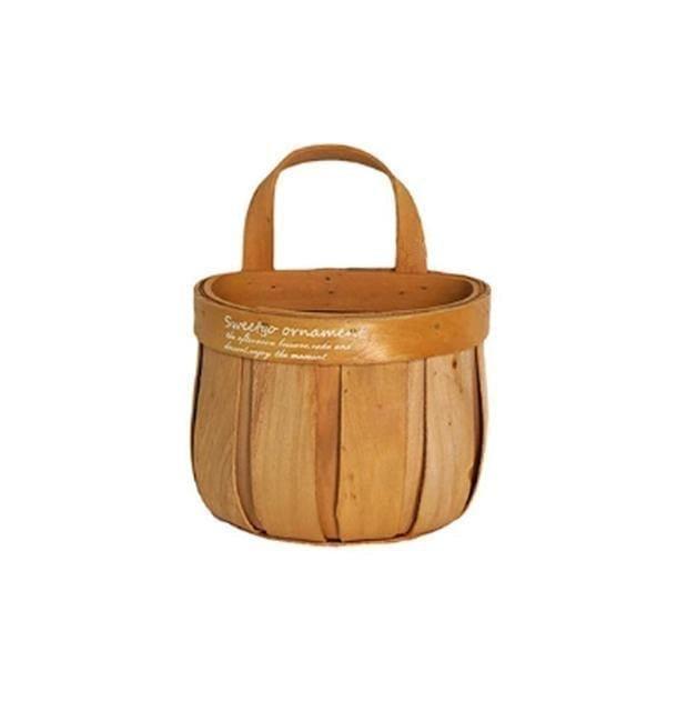 TerraCharm Holzpflanzkorb | Vintage-Aufbewahrung | Dekorative Pflanzbehälter | Boho-Stil