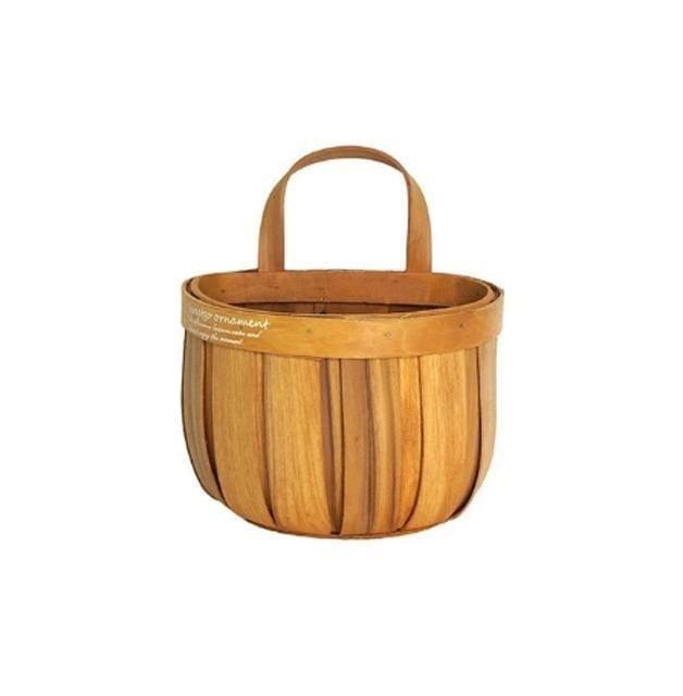 TerraCharm Holzpflanzkorb | Vintage-Aufbewahrung | Dekorative Pflanzbehälter | Boho-Stil