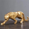 PantheraGeo Geometrische Skulptur | Moderne Panther-Figur | Elegante Dekoration für Zuhause & Büro