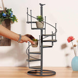 PlantSpire Eisen Pflanzenständer mit Spiraltreppe | Dekorativ und Praktisch