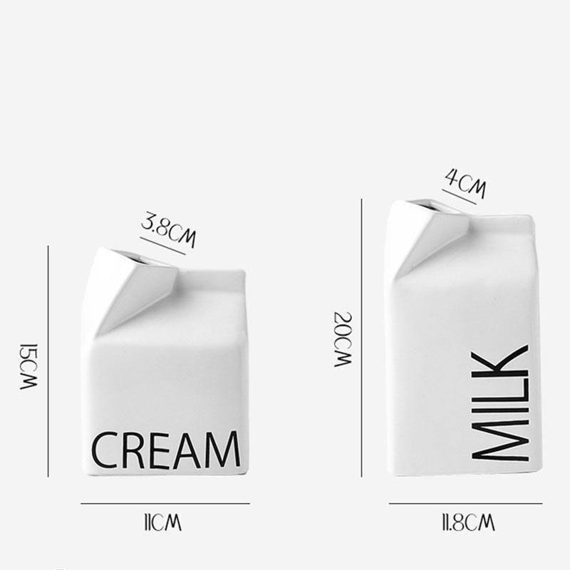 CreamFlow Deko-Keramikvase | Milchige Eleganz | Dekoration für Zuhause