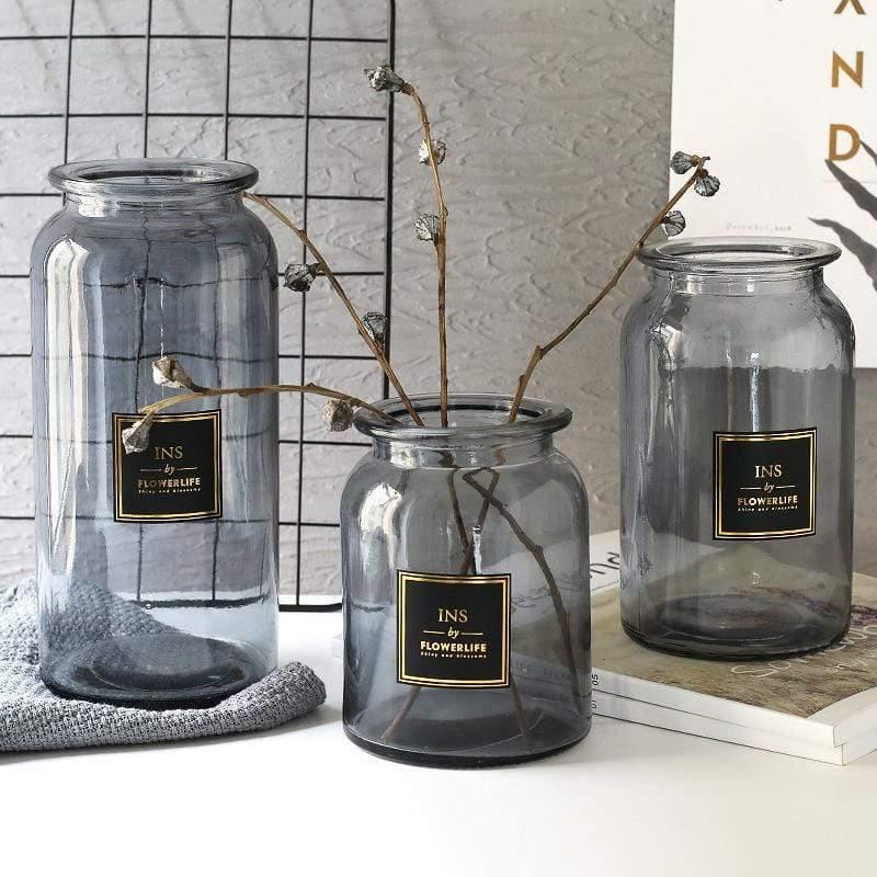 EleganceVase Graue Tischvase | Minimalistisches Design | Dekoration für Zuhause und Büro
