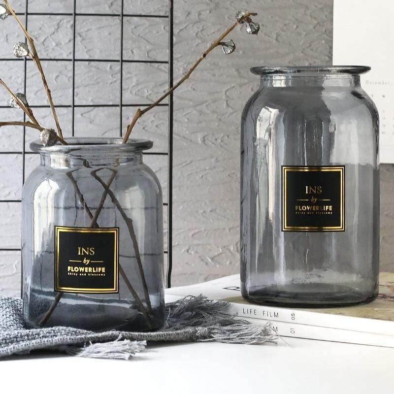 EleganceVase Graue Tischvase | Minimalistisches Design | Dekoration für Zuhause und Büro