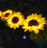 SunnyBloom LED Sonnenblumen Gartenleuchte | Solarbetrieben | Dekorative Außenbeleuchtung | Wetterfest für Garten und Terrasse