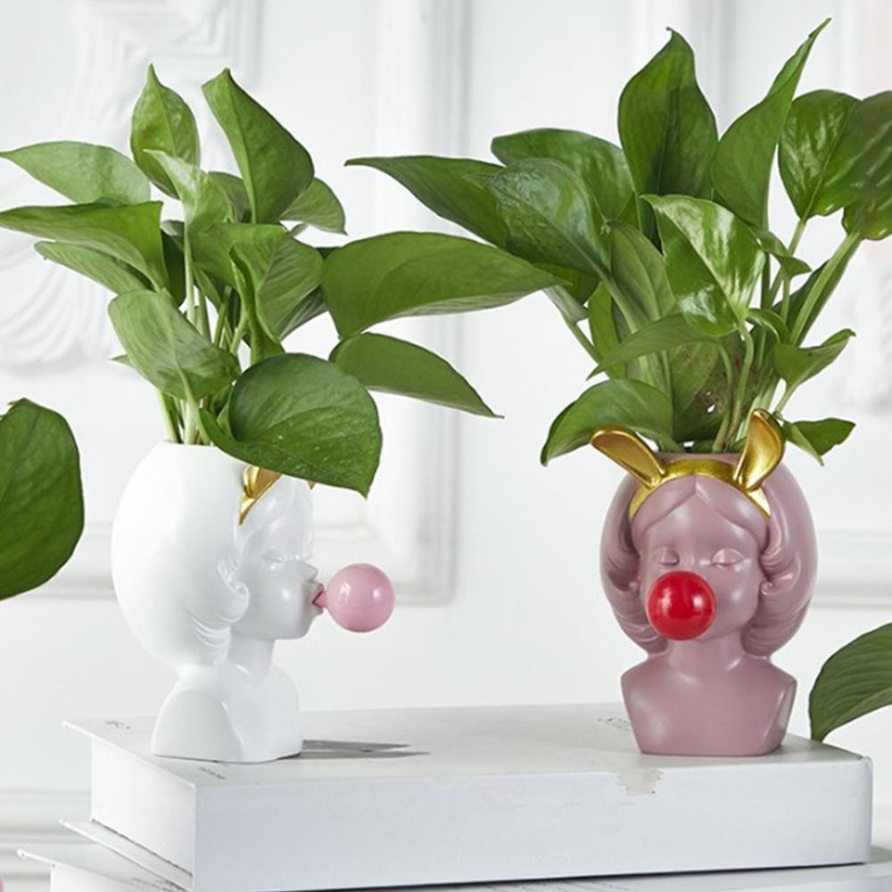 BubbleBloom Deko-Pflanzgefäß | Verspielte Büste mit Stil