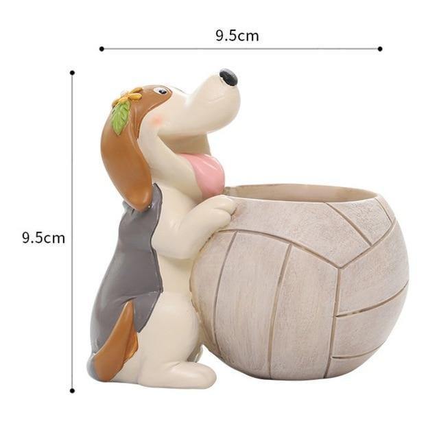 PawPot Aktiv Hund Pflanztopf | Stilvolles Deko-Accessoire | Perfekt für Sukkulenten