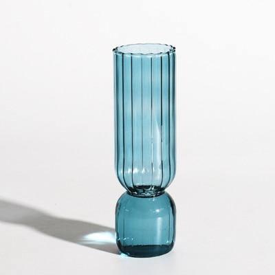 GlassFlip Bunte Glasvase im Inverted-Design | Dekorativ | Modernes Kunstobjekt | Farbenfrohe Eleganz für Zuhause