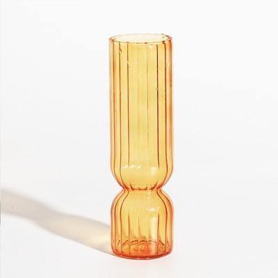 GlassFlip Bunte Glasvase im Inverted-Design | Dekorativ | Modernes Kunstobjekt | Farbenfrohe Eleganz für Zuhause