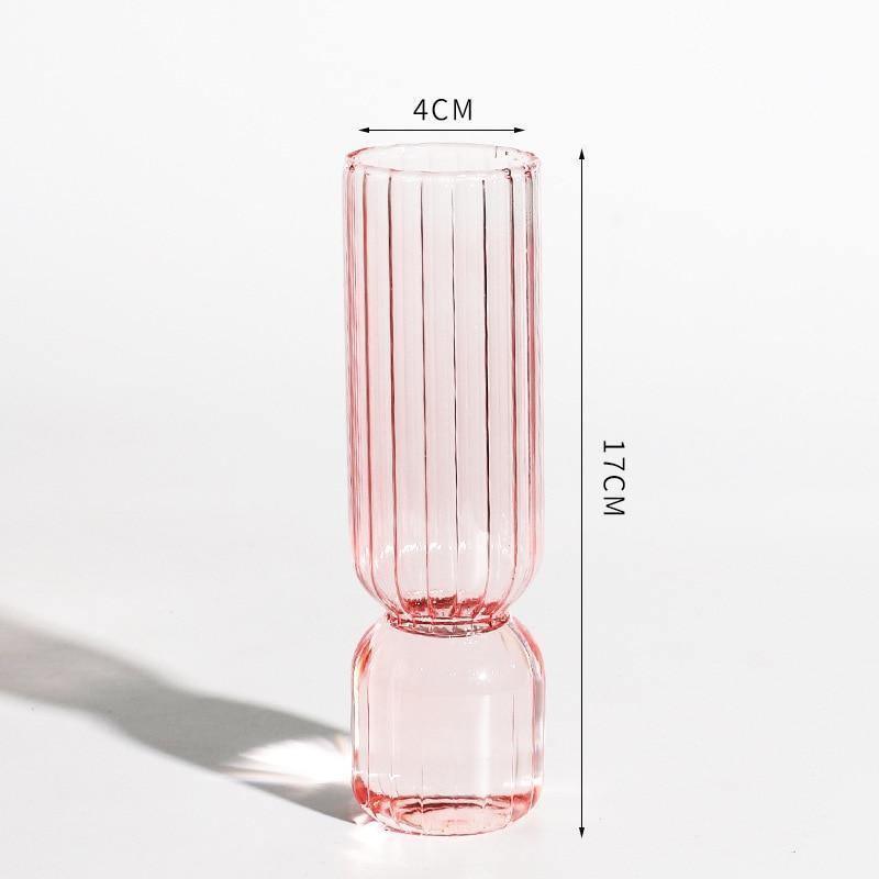 GlassFlip Bunte Glasvase im Inverted-Design | Dekorativ | Modernes Kunstobjekt | Farbenfrohe Eleganz für Zuhause