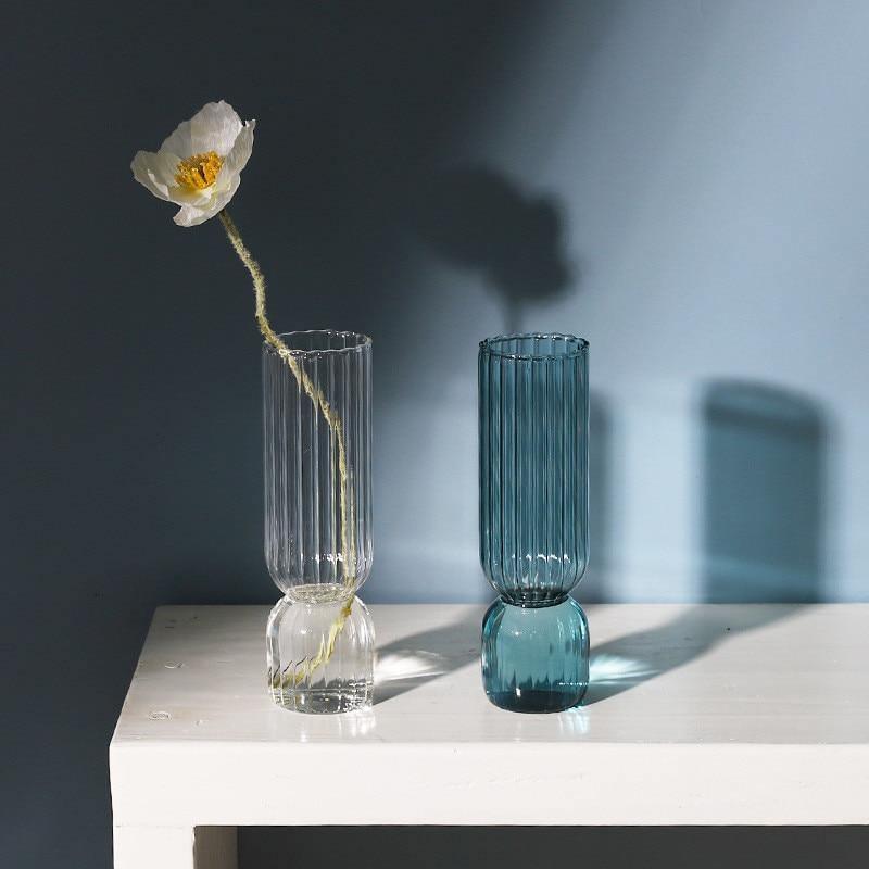 GlassFlip Bunte Glasvase im Inverted-Design | Dekorativ | Modernes Kunstobjekt | Farbenfrohe Eleganz für Zuhause