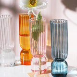 GlassFlip Bunte Glasvase im Inverted-Design | Dekorativ | Modernes Kunstobjekt | Farbenfrohe Eleganz für Zuhause