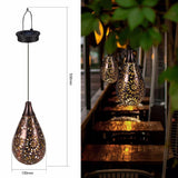 SolarDew Tropfen-Hängelampe | Solarbetrieben | Elegante Gartenbeleuchtung im Wasserglas-Design
