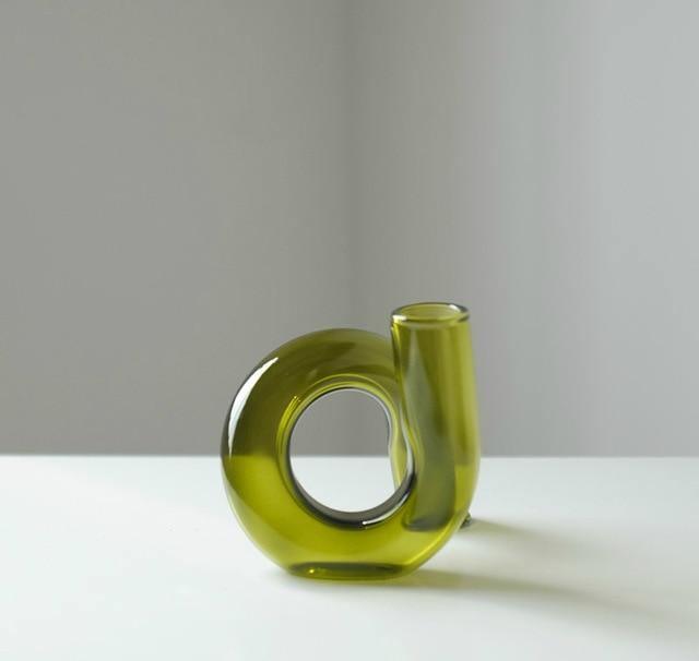 LoopSphere Hydroponik Vase im Kreisdesign | Modernes Pflanzgefäß | Minimalistische Dekoration | Für Zuhause oder Büro
