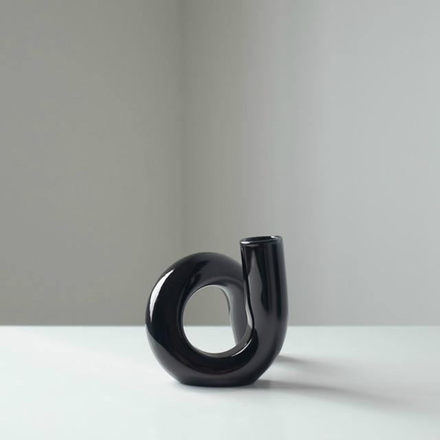 LoopSphere Hydroponik Vase im Kreisdesign | Modernes Pflanzgefäß | Minimalistische Dekoration | Für Zuhause oder Büro