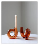 LoopSphere Hydroponik Vase im Kreisdesign | Modernes Pflanzgefäß | Minimalistische Dekoration | Für Zuhause oder Büro
