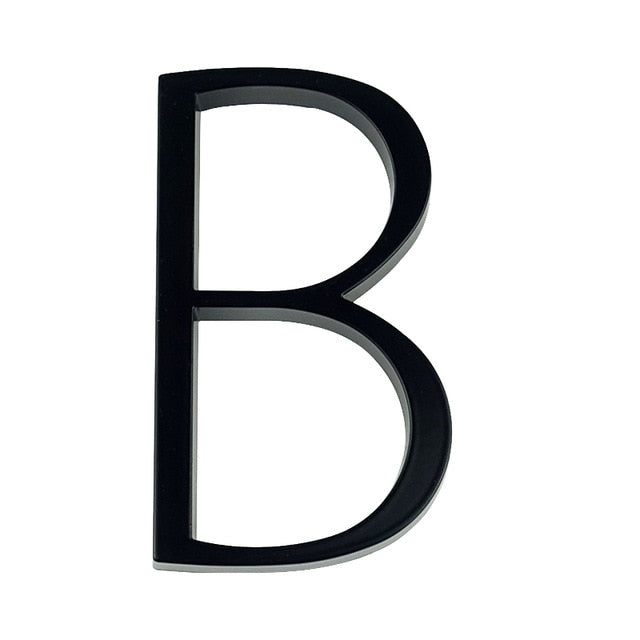 NumaraLux Moderne Hausnummern & Buchstaben | Rostfrei | Zinklegierung | Schwarze Oberfläche | Wetterfestes Design