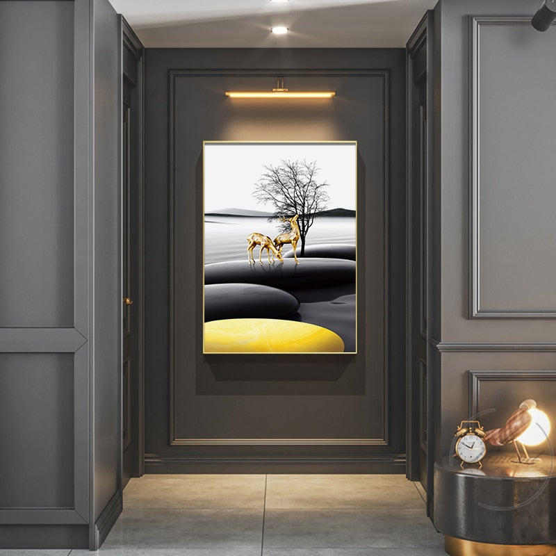 VistaArt Modernes Landschaftsleinwandposter | Wandkunst in Premium-Qualität | Dekoration für Wohnzimmer & Büro