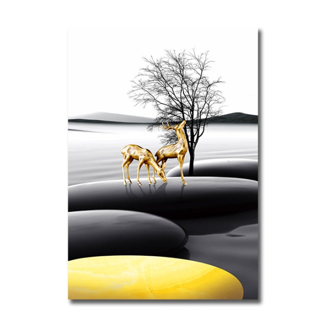 VistaArt Modernes Landschaftsleinwandposter | Wandkunst in Premium-Qualität | Dekoration für Wohnzimmer & Büro