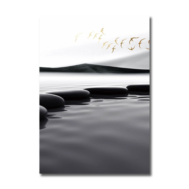 VistaArt Modernes Landschaftsleinwandposter | Wandkunst in Premium-Qualität | Dekoration für Wohnzimmer & Büro