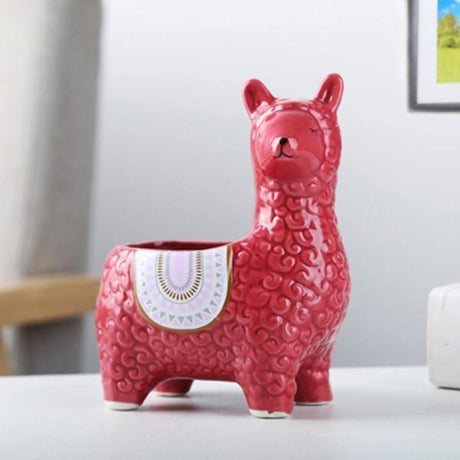 LamaLux Keramik Sukkulenten-Topf | Dekorativer Pflanzentopf | Perfekt für Innenräume