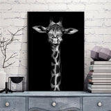 MonoWild Monochrome Tierleinwand-Poster | Hochwertige Wandkunst | Elegantes Design für Zuhause
