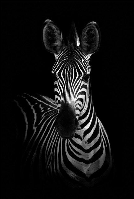 MonoWild Monochrome Tierleinwand-Poster | Hochwertige Wandkunst | Elegantes Design für Zuhause