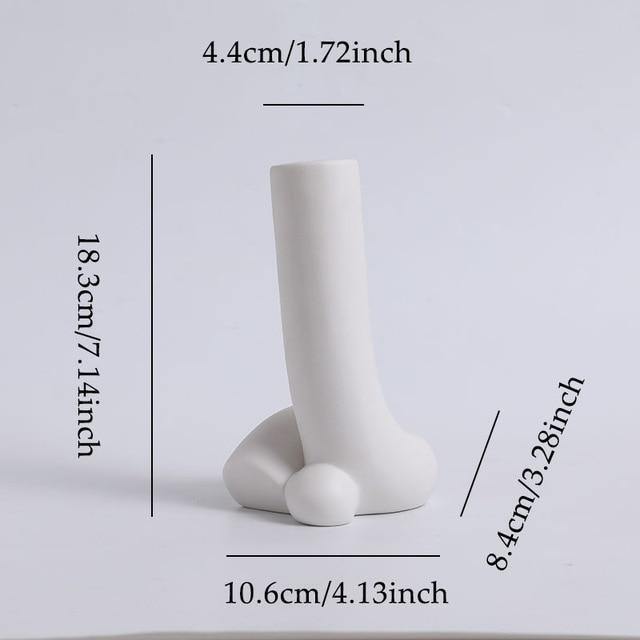 FormaNova Keramik-Vasen im Human-Design | Minimalistisches Kunstobjekt | Dekoration für Zuhause & Büro