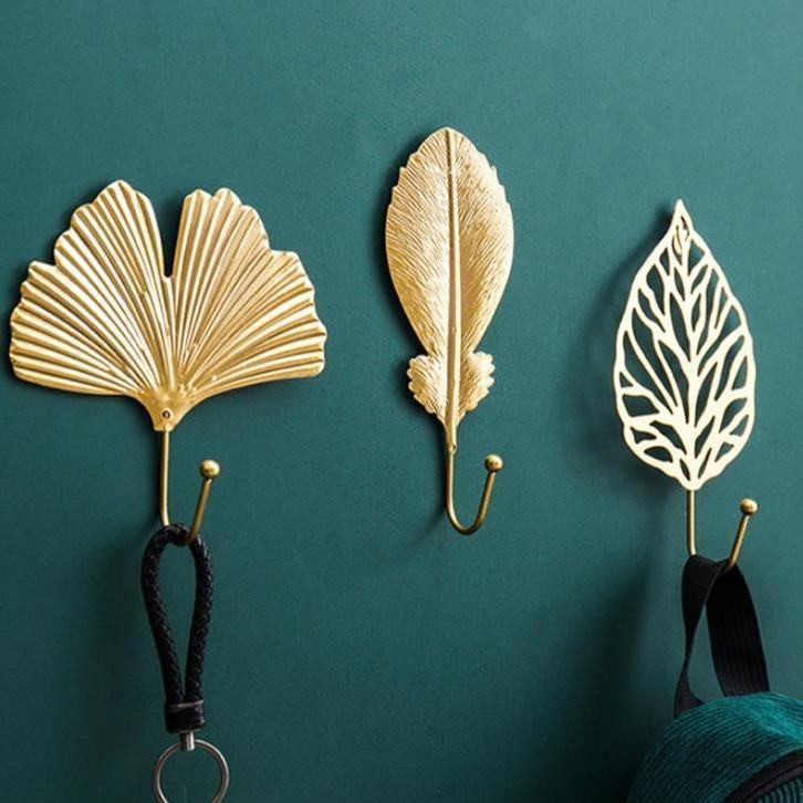 LeafLuxe Metall Wandhaken im Blätterdesign | Elegantes & Funktionales Dekor | In Gold & Blau erhältlich