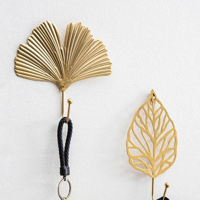 LeafLuxe Metall Wandhaken im Blätterdesign | Elegantes & Funktionales Dekor | In Gold & Blau erhältlich