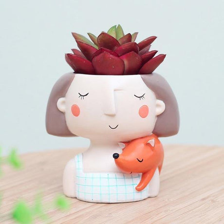 PlantJoy Keramik-Pflanztopf | Fröhliches Design | Handbemalt | Perfekt für Zimmerpflanzen