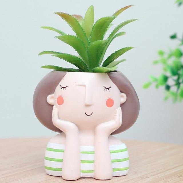 PlantJoy Keramik-Pflanztopf | Fröhliches Design | Handbemalt | Perfekt für Zimmerpflanzen
