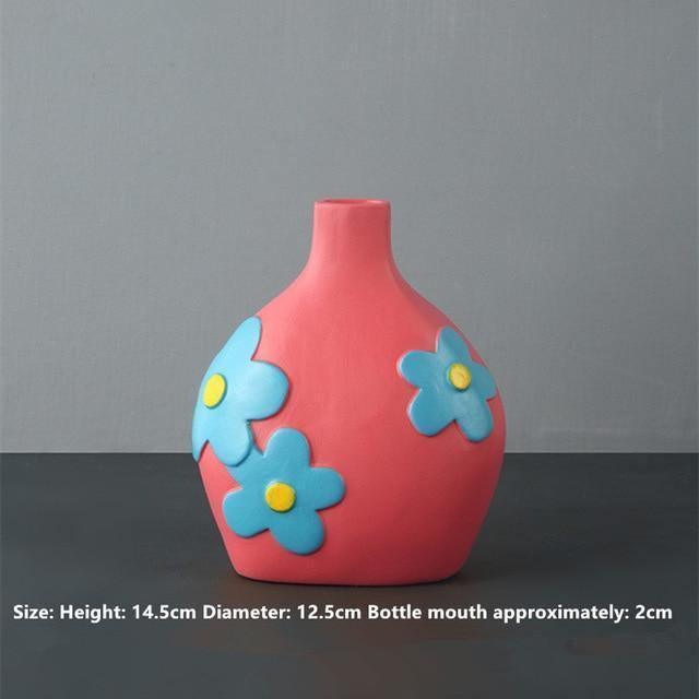 FloraCut Keramik Blumenvasen mit Ausschnitt-Design | Stilvolle Deko-Vasen | Verschiedene Farben