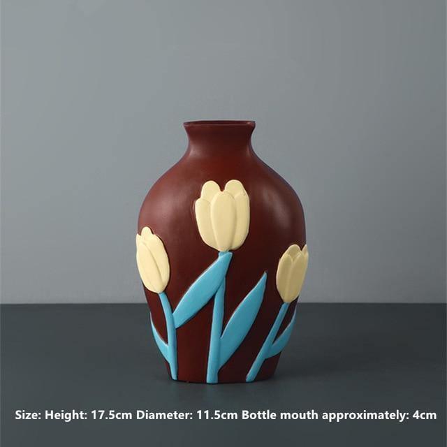FloraCut Keramik Blumenvasen mit Ausschnitt-Design | Stilvolle Deko-Vasen | Verschiedene Farben
