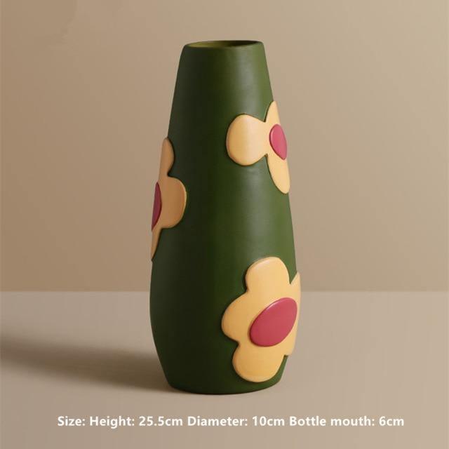 FloraCut Keramik Blumenvasen mit Ausschnitt-Design | Stilvolle Deko-Vasen | Verschiedene Farben
