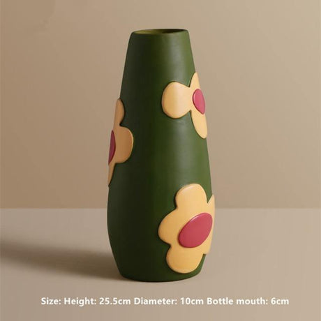 FloraCut Keramik Blumenvasen mit Ausschnitt-Design | Stilvolle Deko-Vasen | Verschiedene Farben