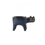 KittyCharm Glasiertes Keramik-Pflanzgefäß | Katzen-Design | Stilvolle Deko