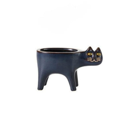 KittyCharm Glasiertes Keramik-Pflanzgefäß | Katzen-Design | Stilvolle Deko