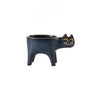 KittyCharm Glasiertes Keramik-Pflanzgefäß | Katzen-Design | Stilvolle Deko