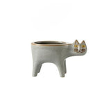 KittyCharm Glasiertes Keramik-Pflanzgefäß | Katzen-Design | Stilvolle Deko
