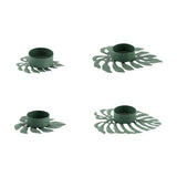 LeafGlow Monstera Blatt Teelichthalter aus Eisen | Elegante Kerzenhalter Deko | 4er Set für Zuhause & Garten