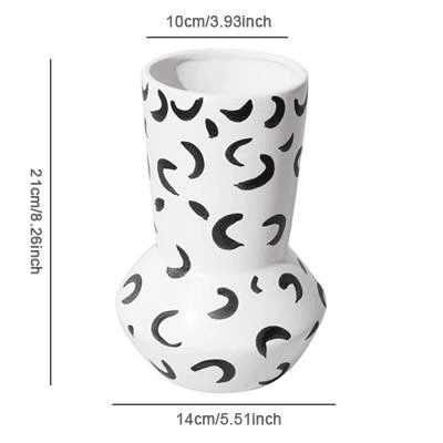 DotSphere Keramikvase mit Modernen Punkten | Zeitlose Eleganz | Wohnaccessoires für Stilvolle Dekoration
