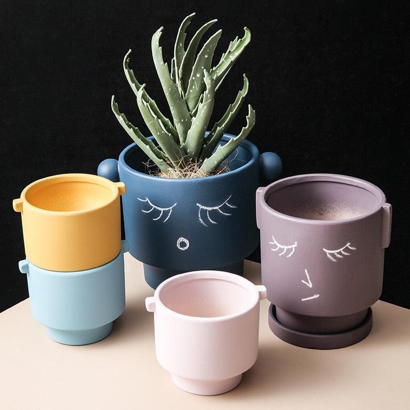 CreatiPot DIY Keramik Pflanzgefäße | Handbemalbare Töpfe für Kreative | In Verschiedenen Farben & Größen