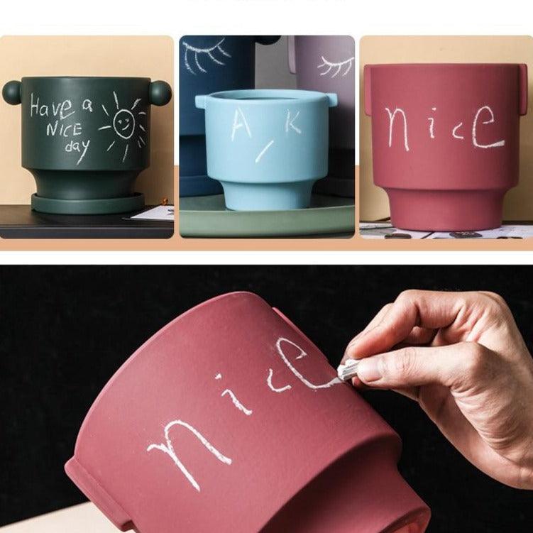 CreatiPot DIY Keramik Pflanzgefäße | Handbemalbare Töpfe für Kreative | In Verschiedenen Farben & Größen
