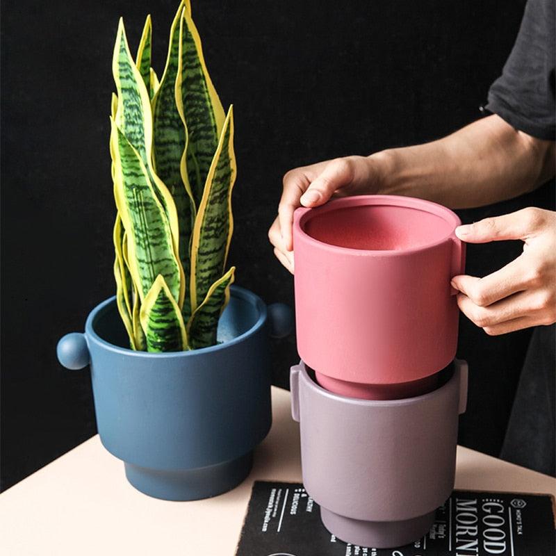 CreatiPot DIY Keramik Pflanzgefäße | Handbemalbare Töpfe für Kreative | In Verschiedenen Farben & Größen