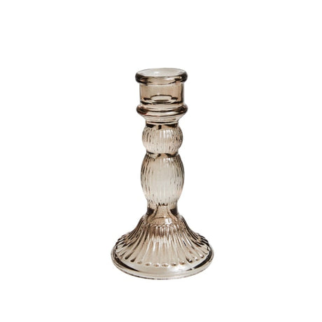 GlowArt Vintage Glas Kerzenständer | Eleganter Spitzkerzenhalter | Dekoration für Zuhause | Zeitloses Design