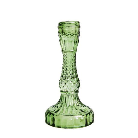 GlowArt Vintage Glas Kerzenständer | Eleganter Spitzkerzenhalter | Dekoration für Zuhause | Zeitloses Design