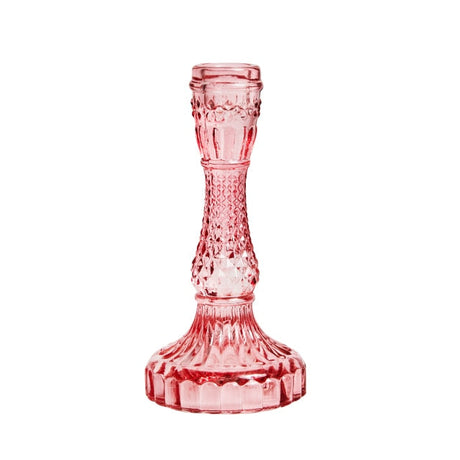 GlowArt Vintage Glas Kerzenständer | Eleganter Spitzkerzenhalter | Dekoration für Zuhause | Zeitloses Design