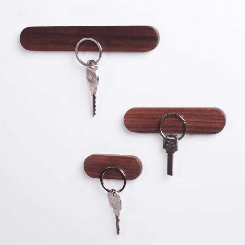 KeyMagnetic Holzschlüsselhalter | Magnetisch | Wandorganizer | Platzsparend | Moderner Look